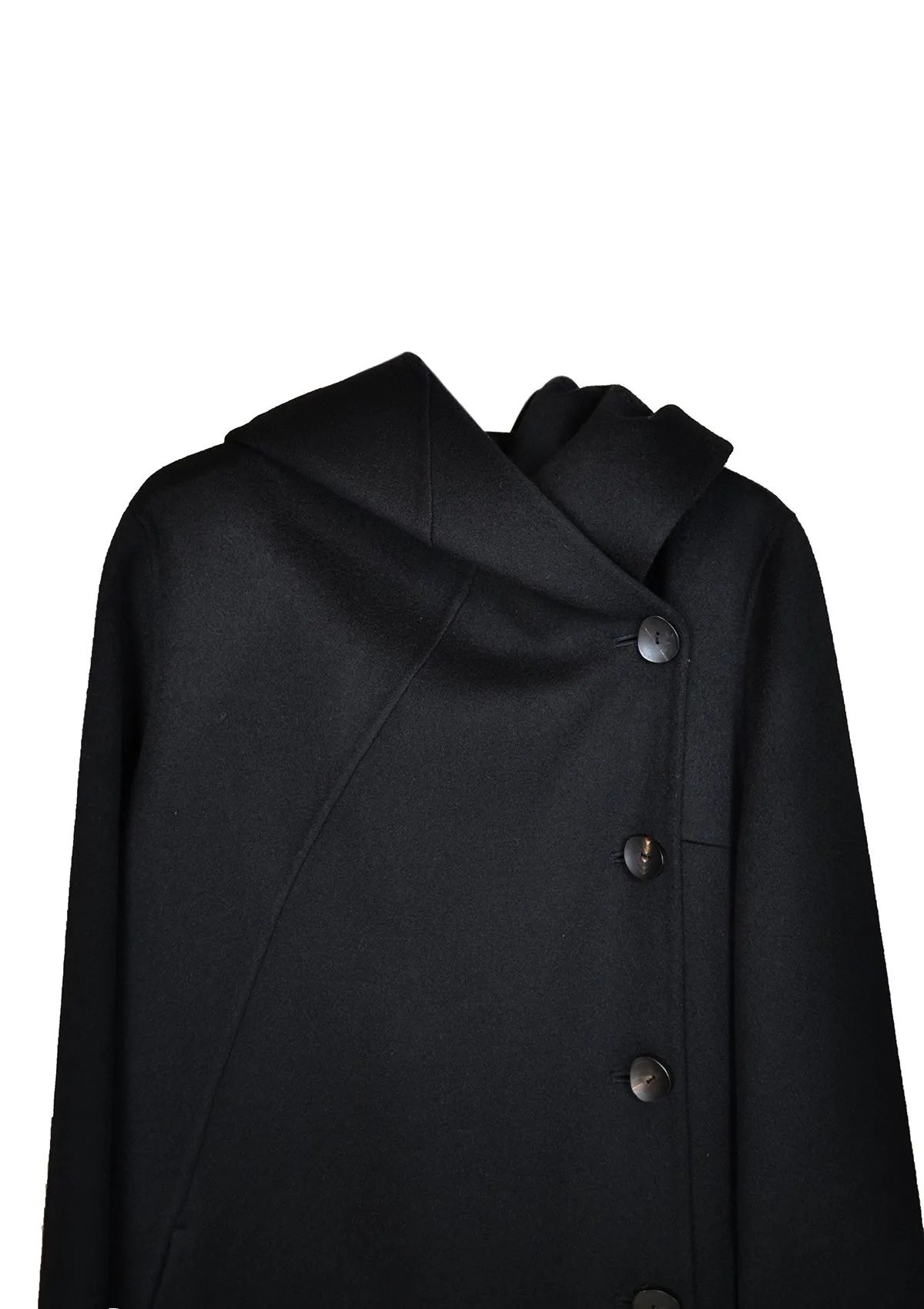 HOODED DBL FACE LONG COAT