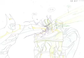 Justice League Original Production Drawing: Batman and Superman