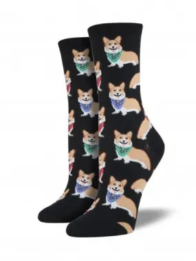 Ladies Corgi Graphic Socks