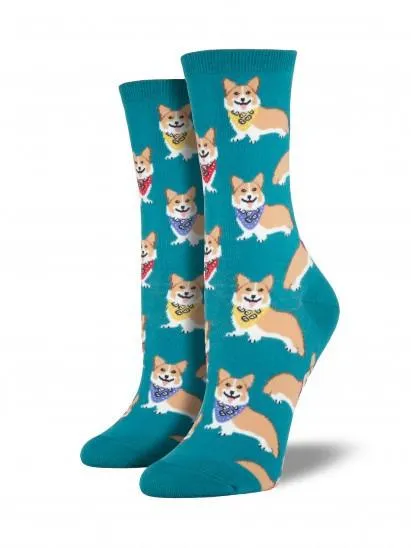 Ladies Corgi Graphic Socks