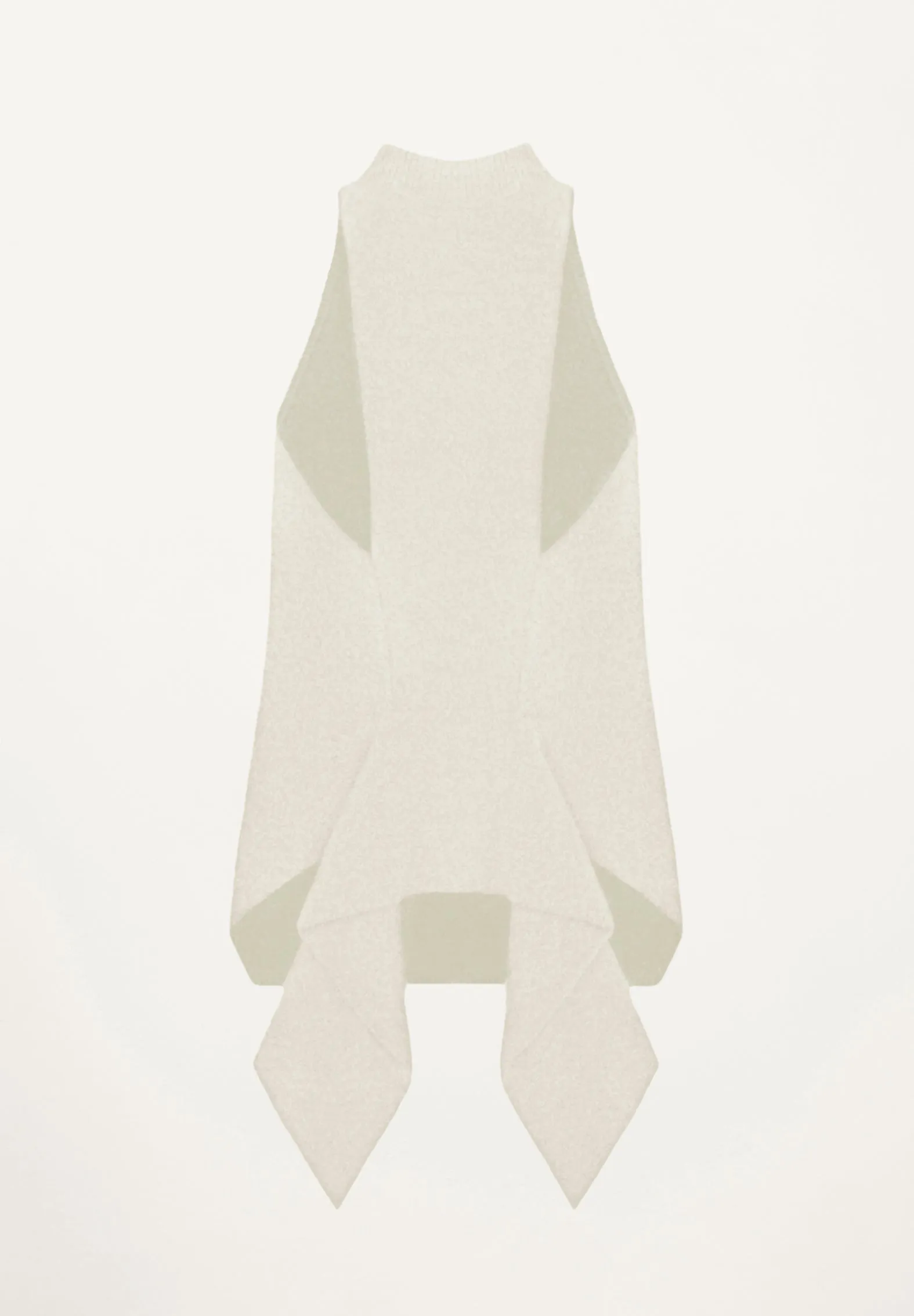 Lia Halter Tunic with Back Peplum in Cream