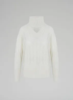 MAGLIA A TRECCIA IN CASHMERE