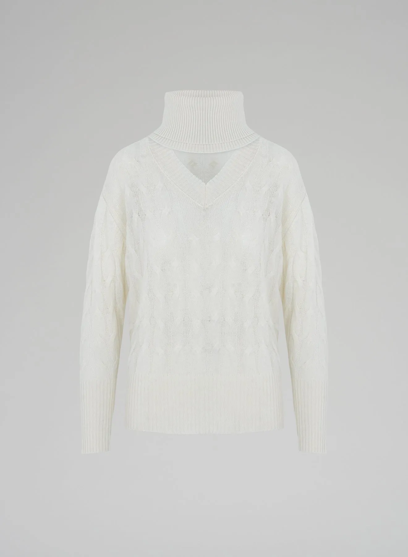 MAGLIA A TRECCIA IN CASHMERE