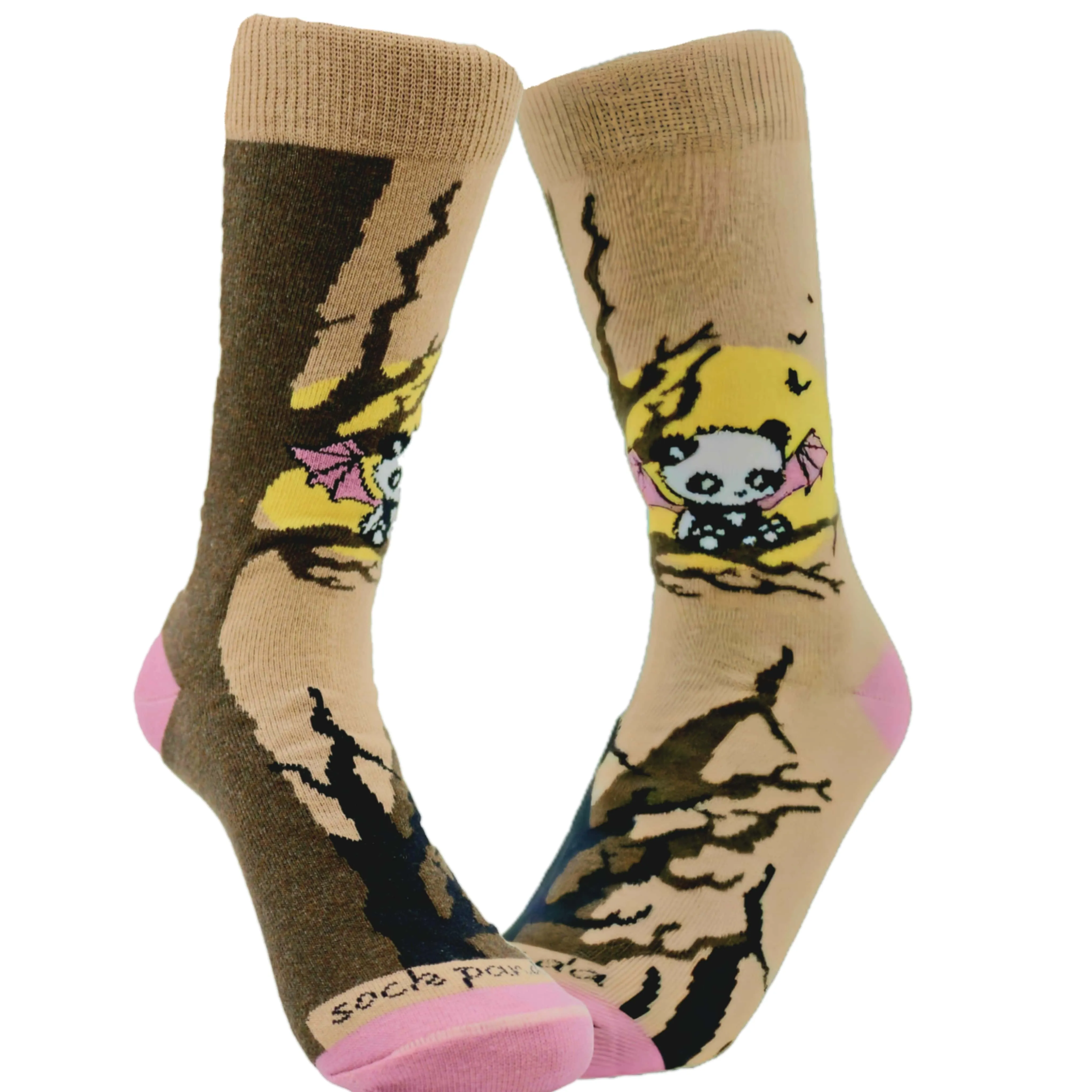 Majestic Bat Panda Sitting in a Tree Socks from the Sock Panda
