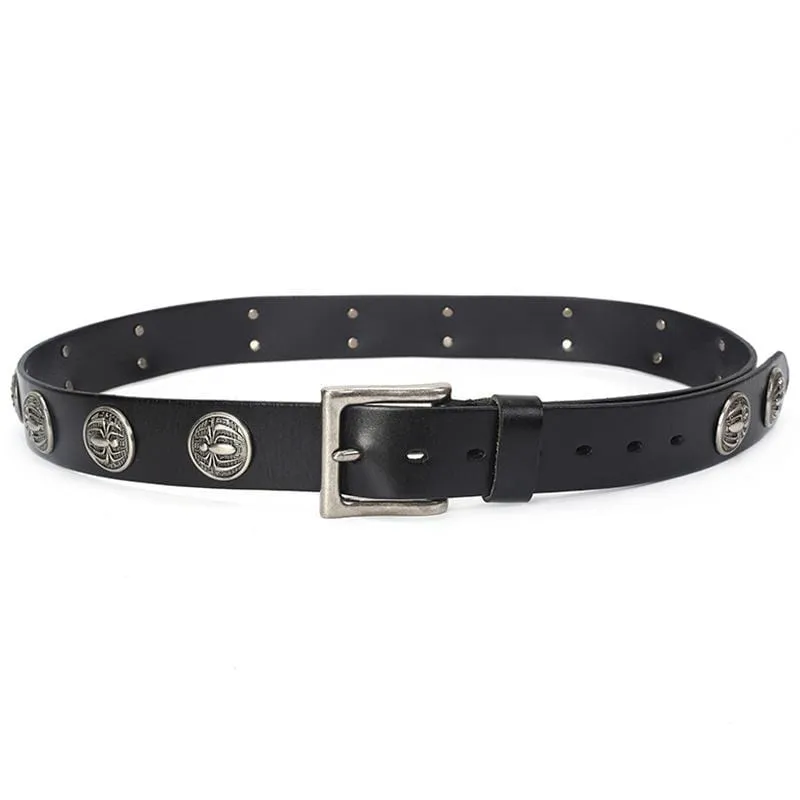 Men's Gothic Belts With Spider Rivets