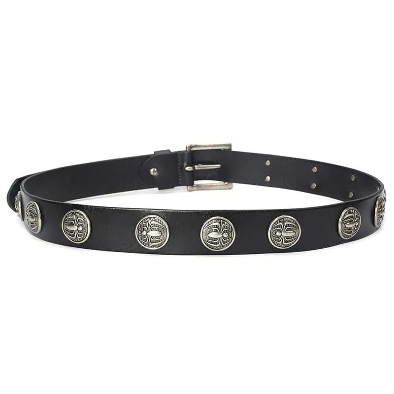 Men's Gothic Belts With Spider Rivets