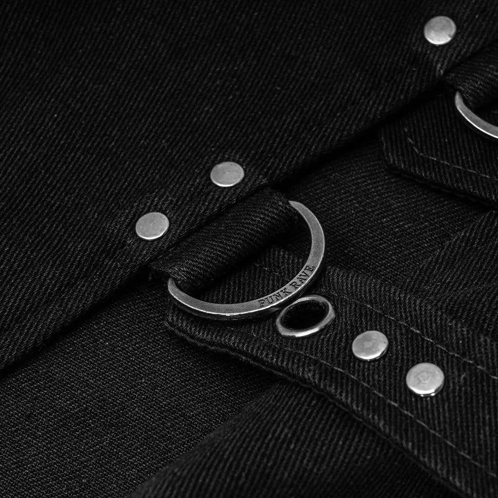 Men's Gothic Irregular Overskirts With Belts