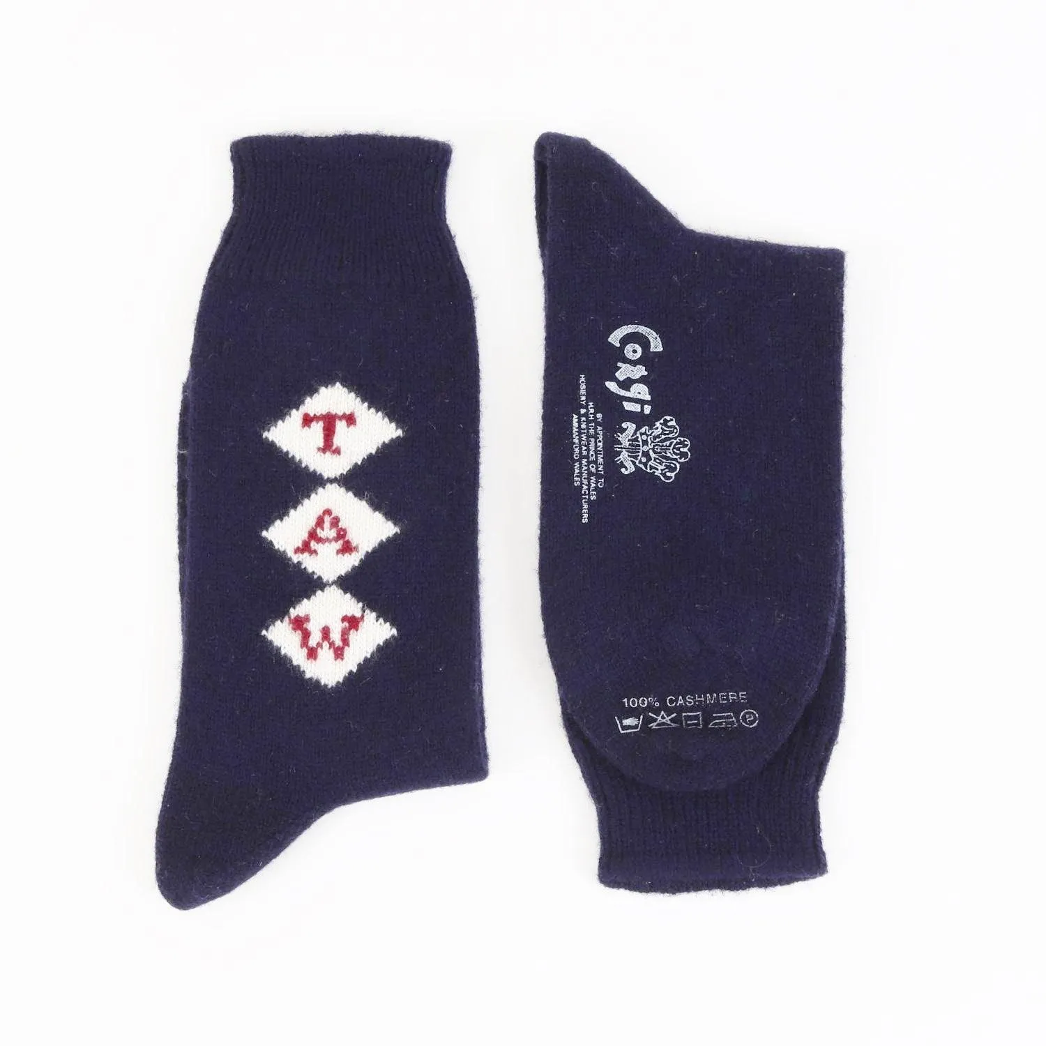 Men's Handmade Monogrammed Cashmere Socks