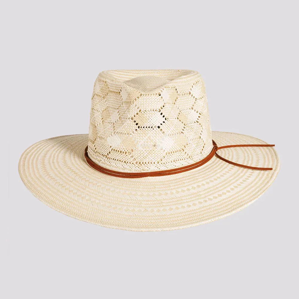 Mira | Womens Glazed Two Tone Toyo Straw Outback Hat