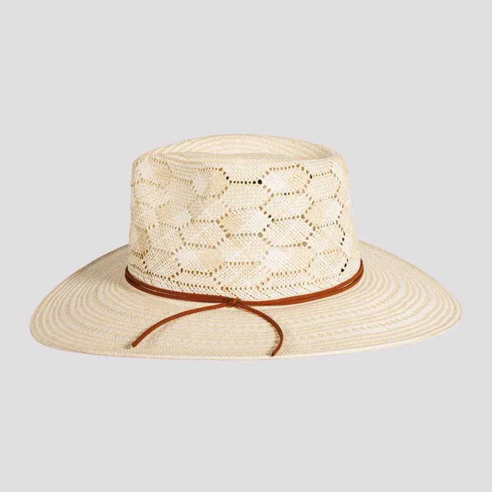 Mira | Womens Glazed Two Tone Toyo Straw Outback Hat