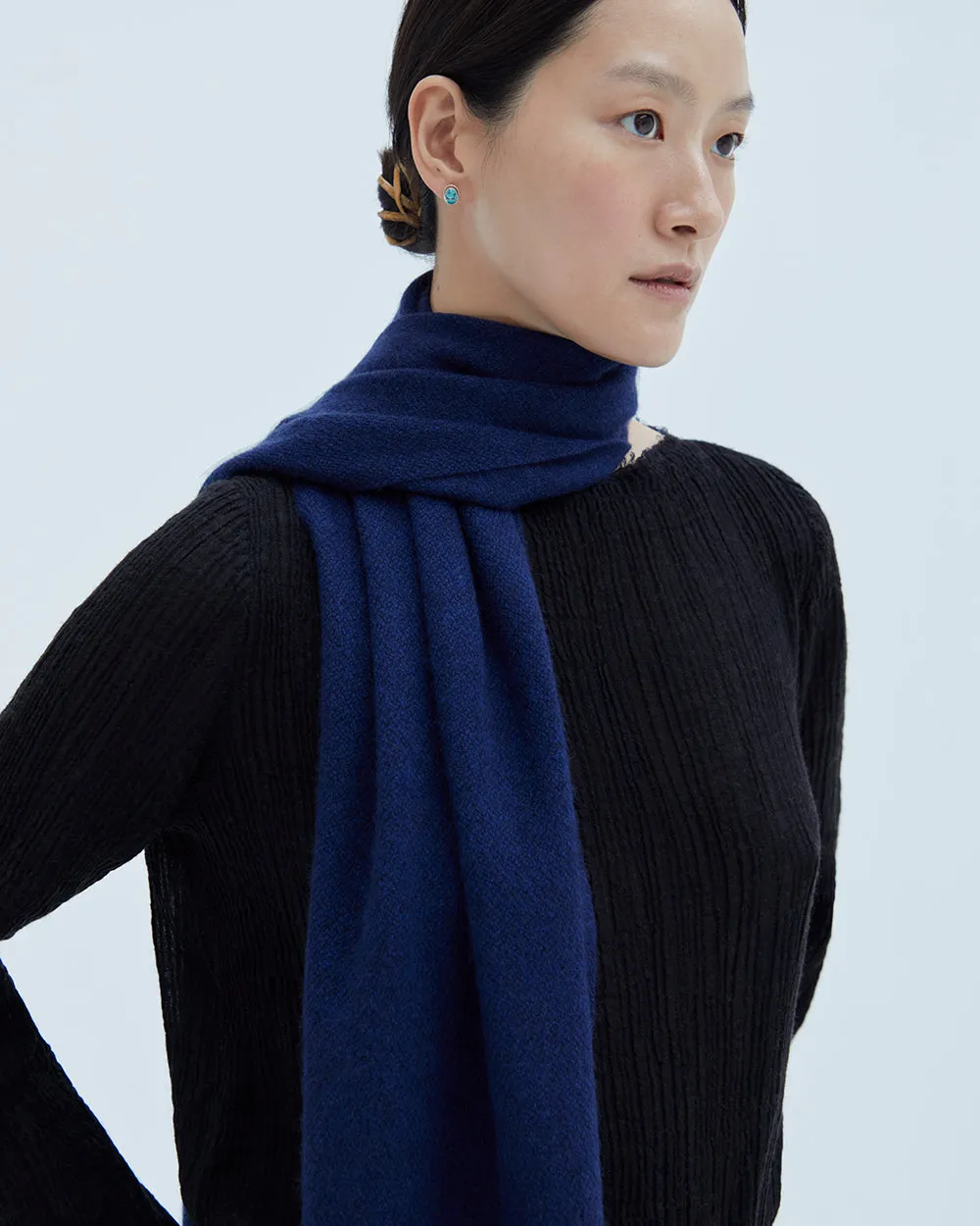 Nomad Classic Skinny Scarf (Natural Yak Grey Base)