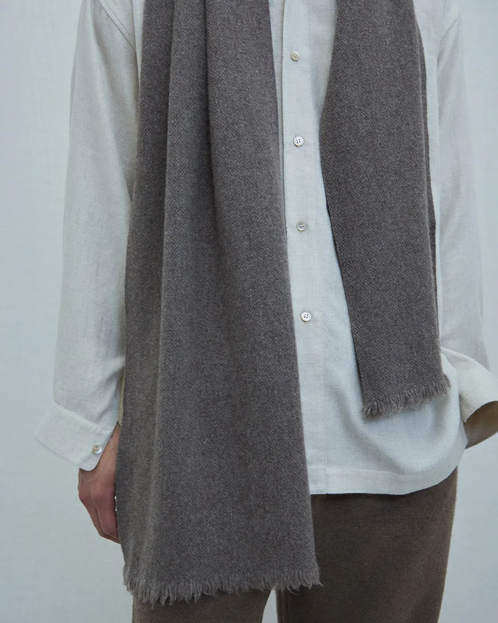Nomad Classic Skinny Scarf (Natural Yak Grey Base)