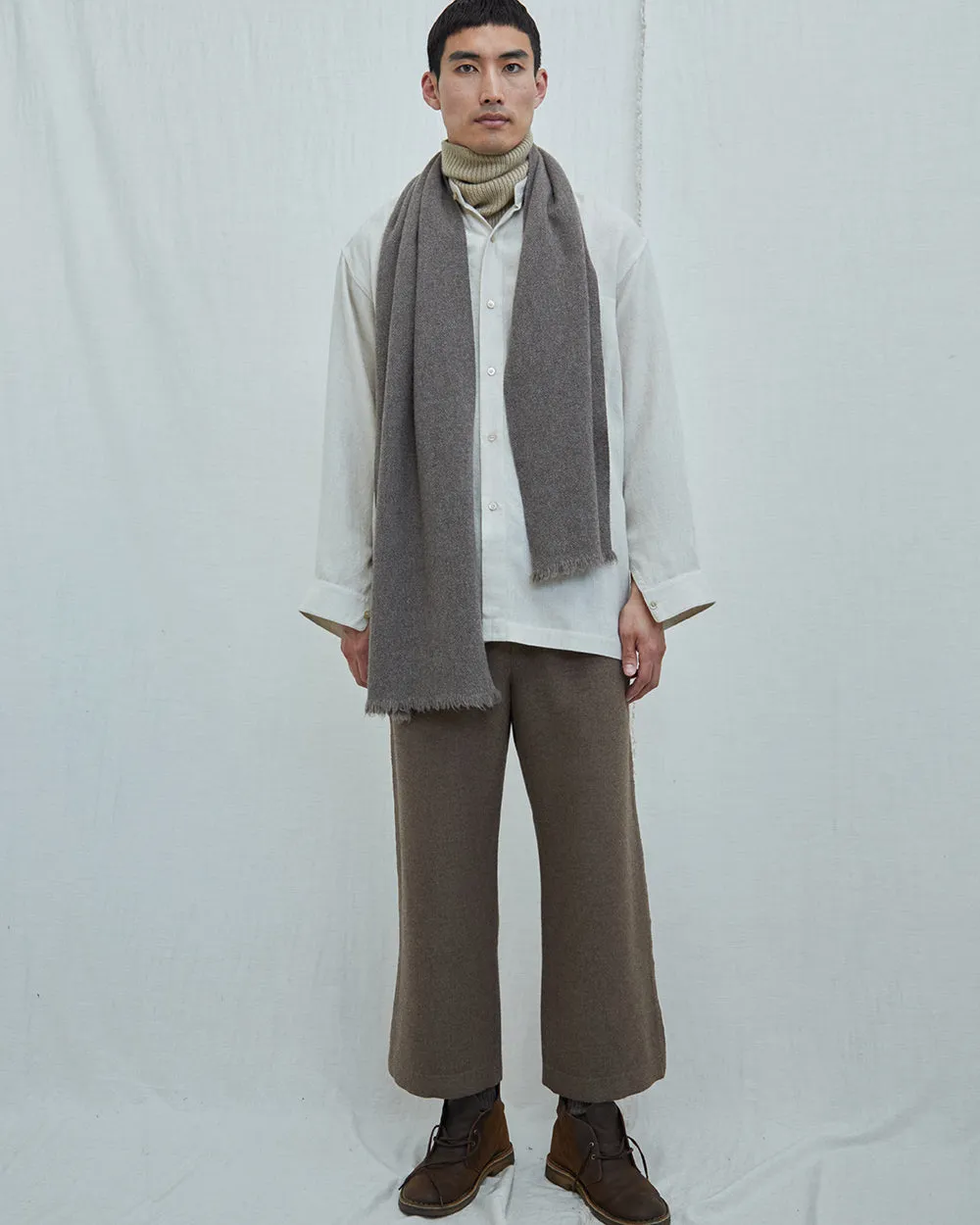 Nomad Classic Skinny Scarf (Natural Yak Grey Base)