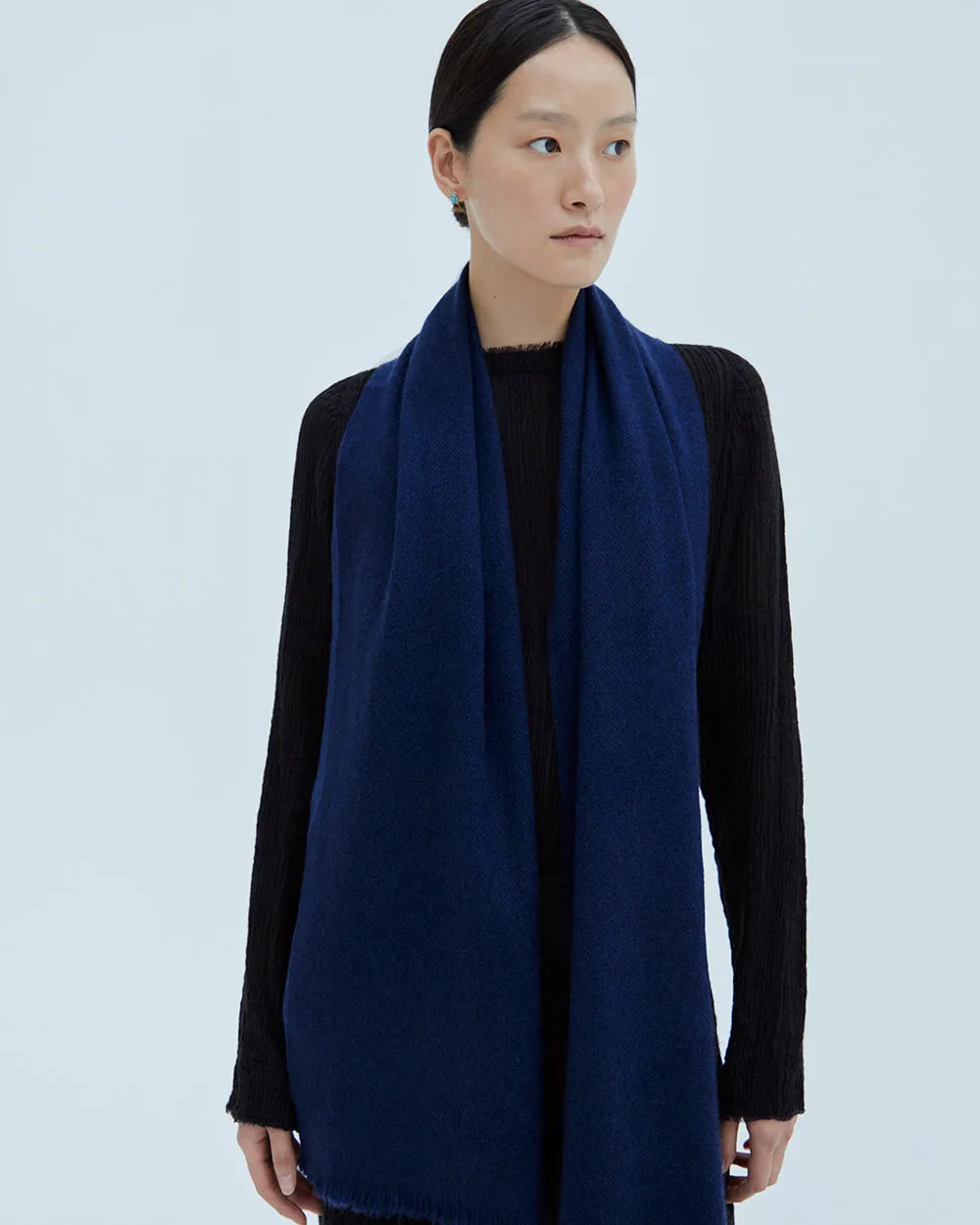 Nomad Classic Skinny Scarf (Natural Yak Grey Base)