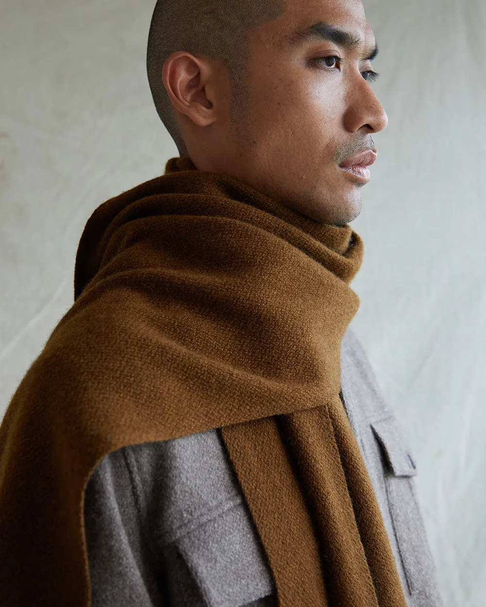 Nomad Classic Skinny Scarf (Natural Yak Grey Base)