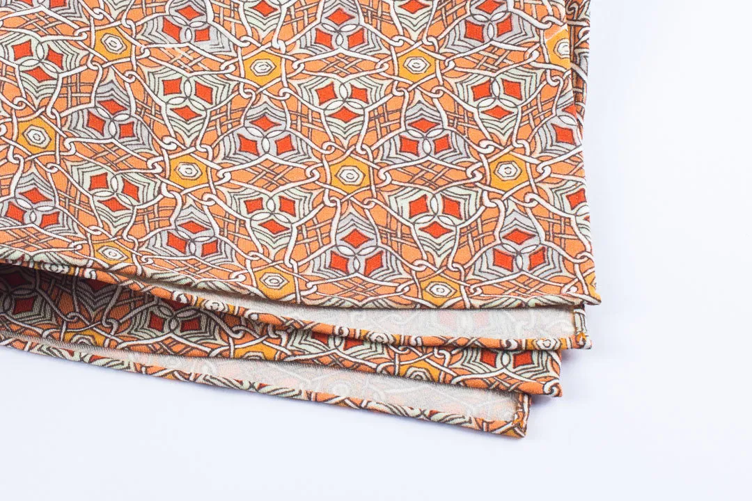 Orange-White Arabesque