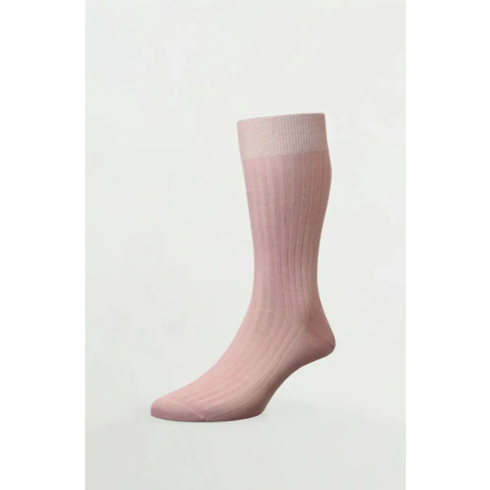 Pantherella - Danvers Dusky Pink Cotton English Made - Socks