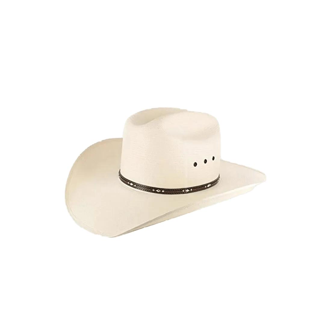 Resistol Natural Long Cattleman 10X Straw Long Oval Crown Hat