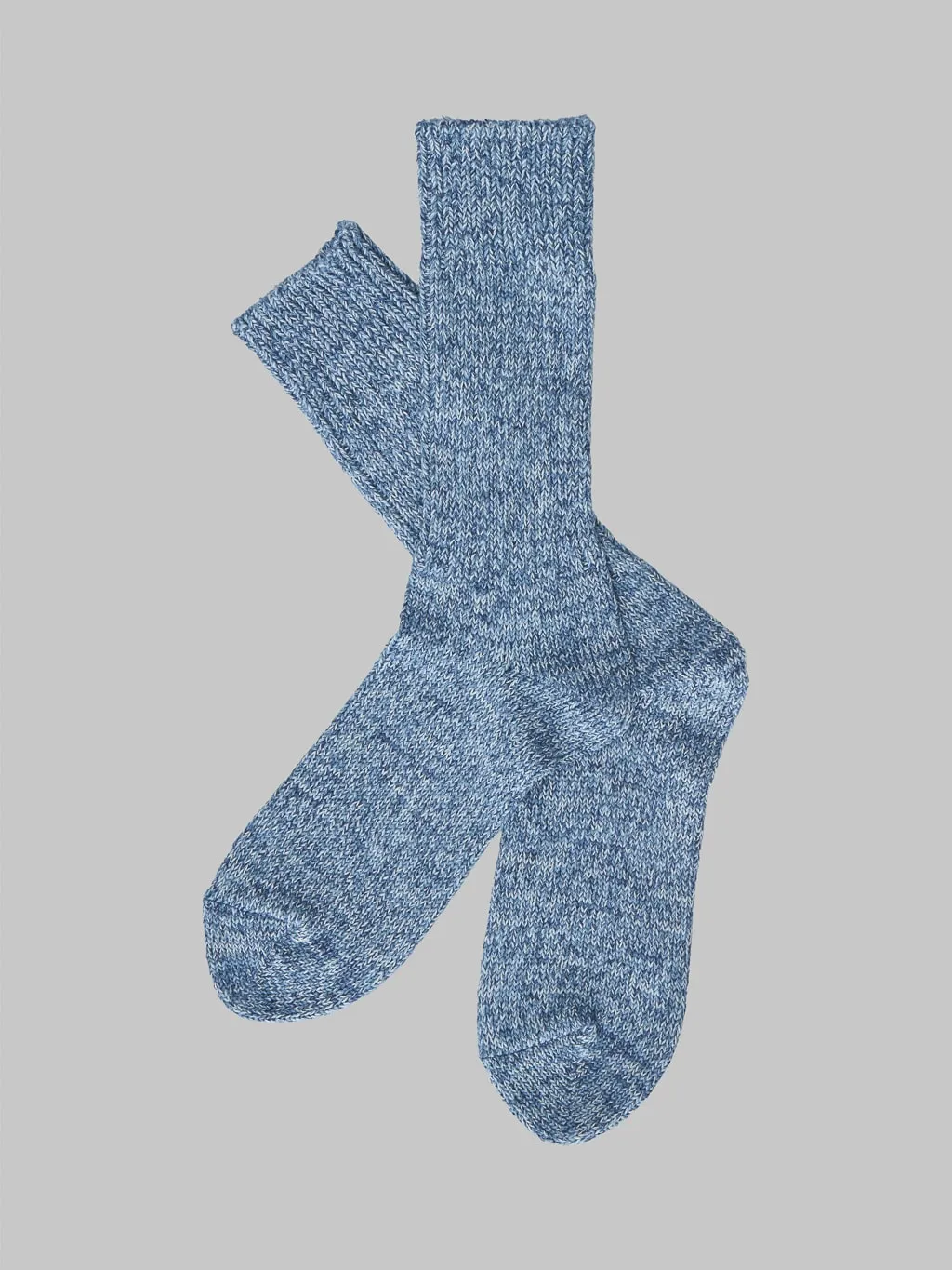ROTOTO Denim Tone Crew Socks Ice