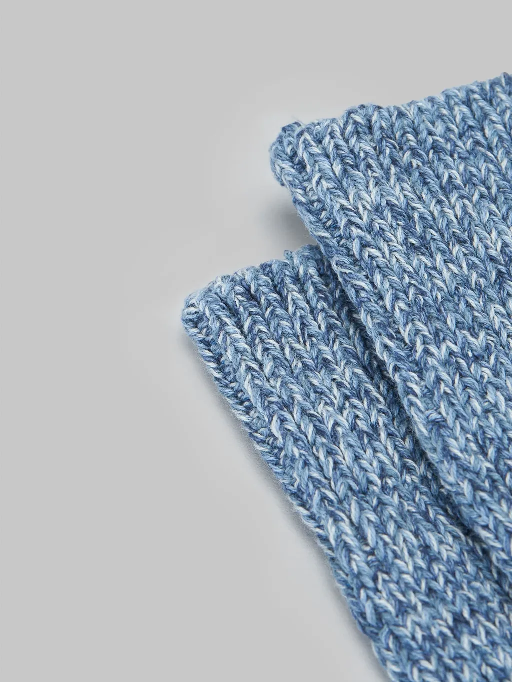 ROTOTO Denim Tone Crew Socks Ice