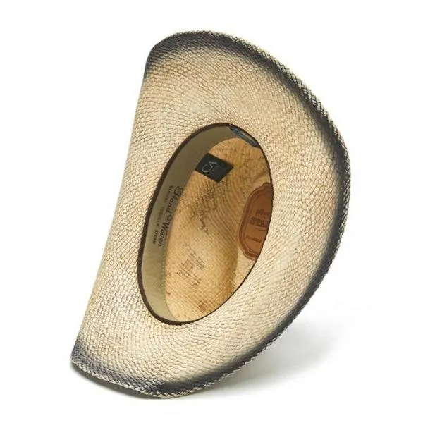 Stampede Western Straw Cowboy Hat - The Black and White Classic