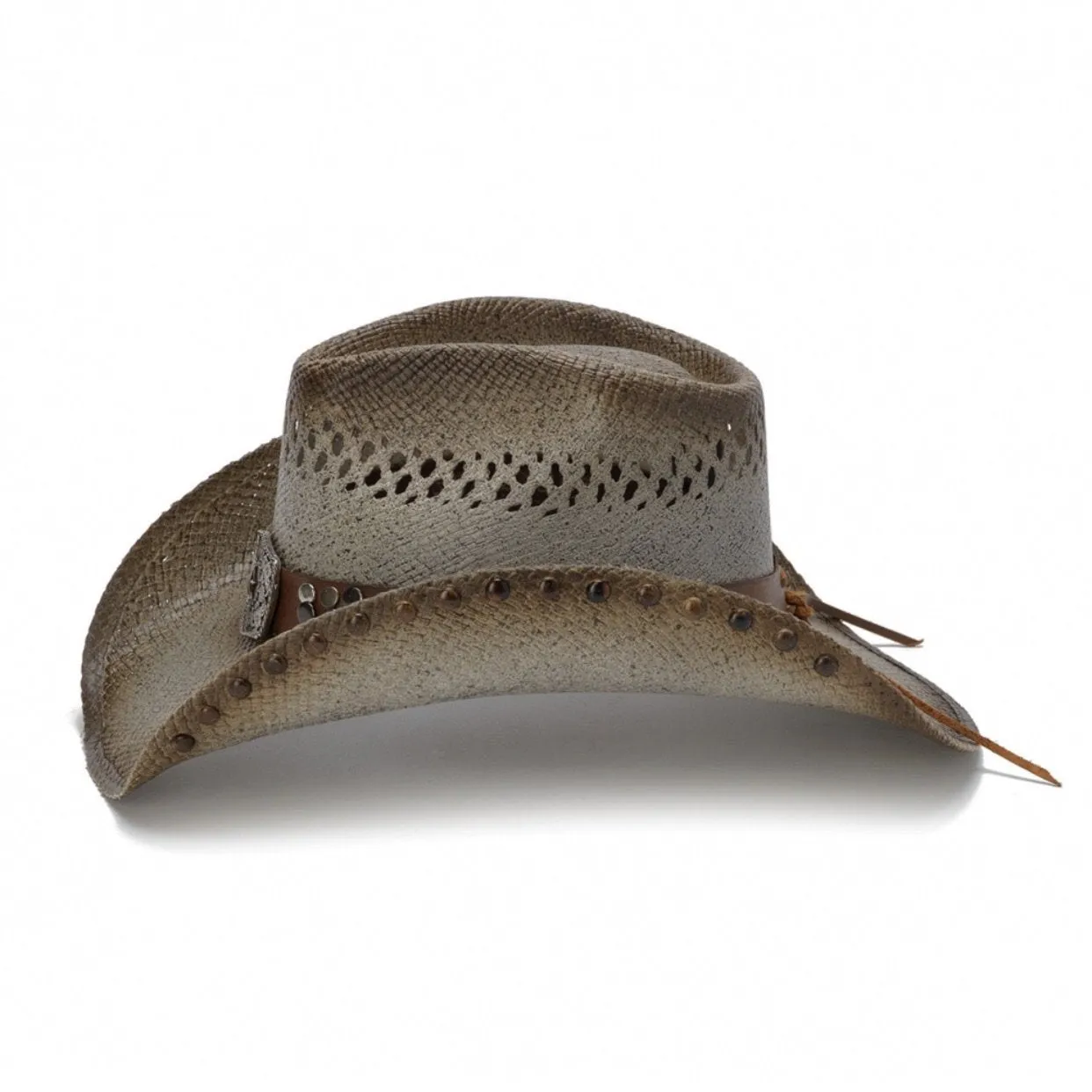 Stampede Western Straw Cowboy Hat - The Grounded Star Tea Stain