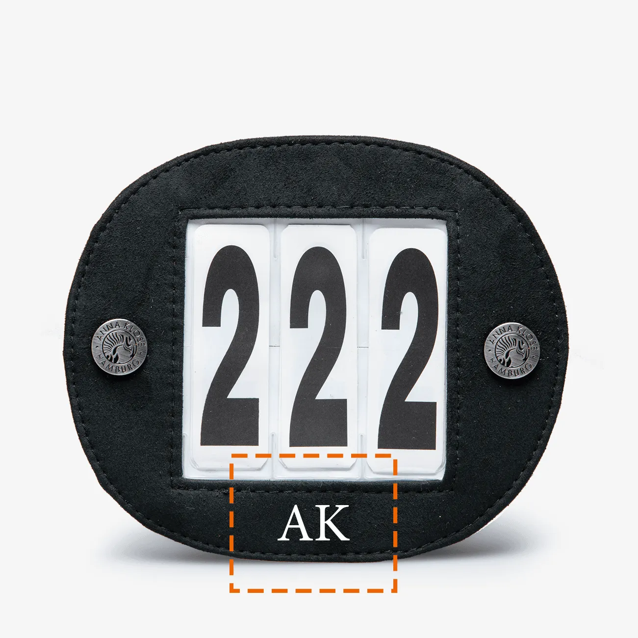 Starting Number Black with Gun Metal buttons
