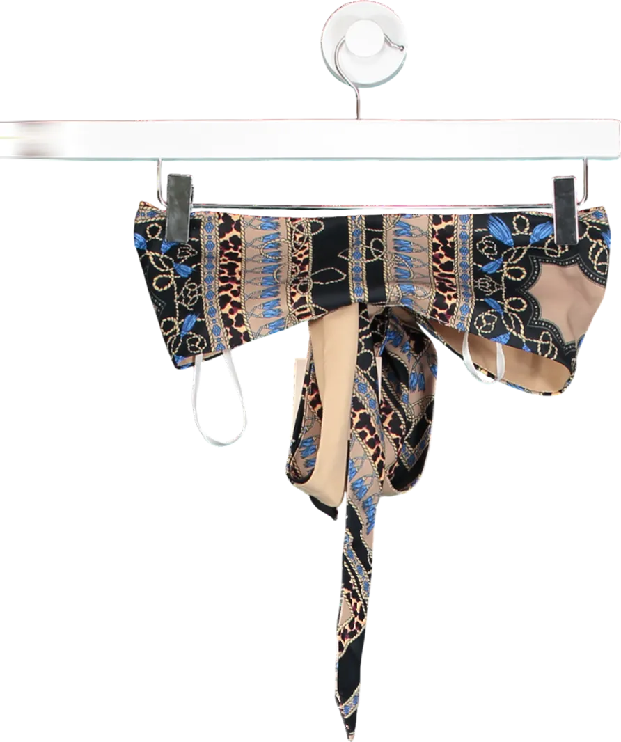 Superdown Multicoloured Patterned Scarf Top UK M