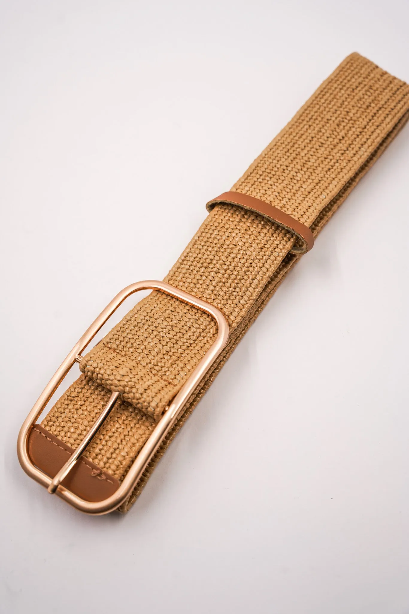 Tan Elasticated Belt