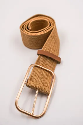 Tan Elasticated Belt
