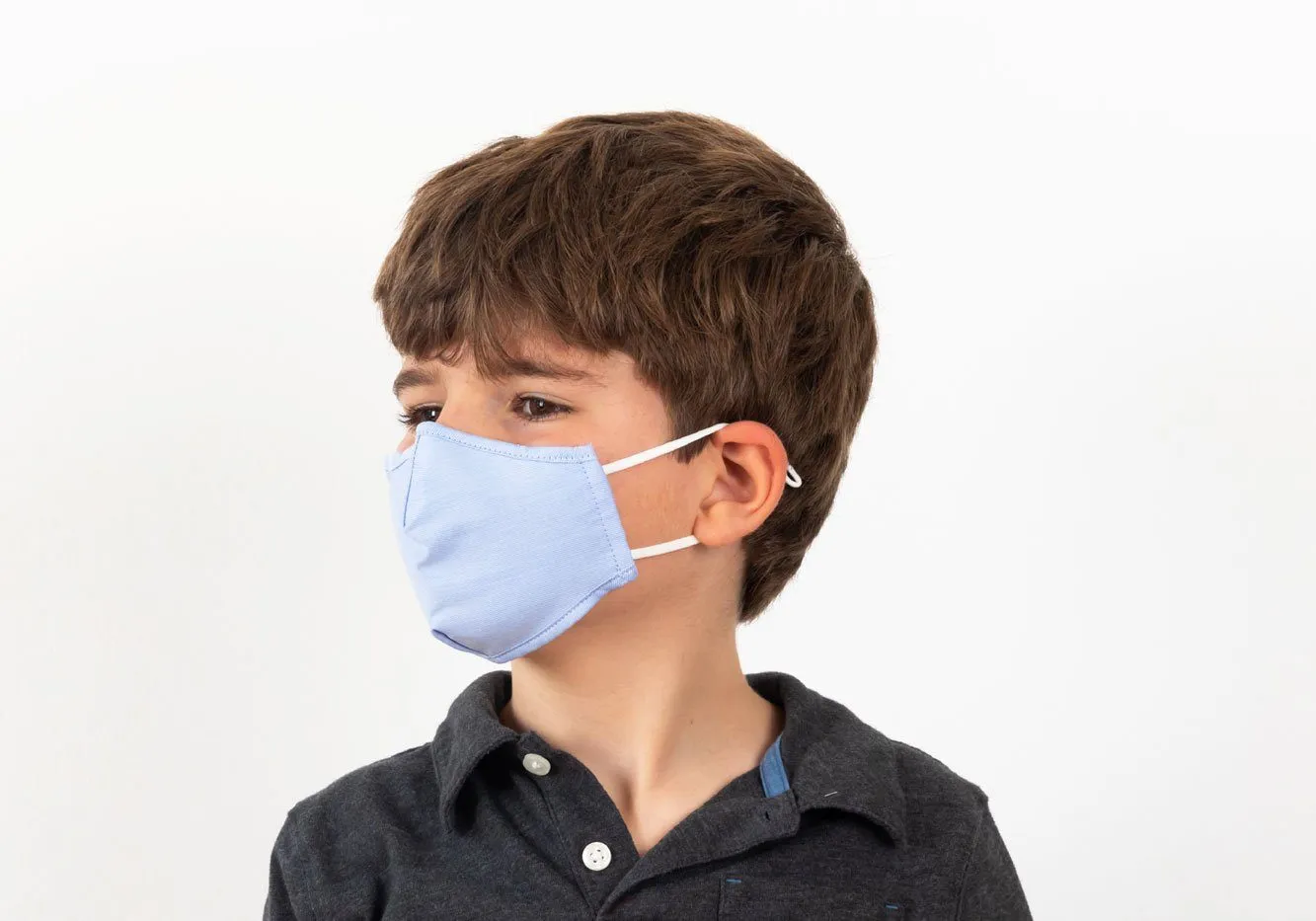 The Blue Children's Kent Trio 3-Layer Antibacterial Cotton Mask 3-Pack