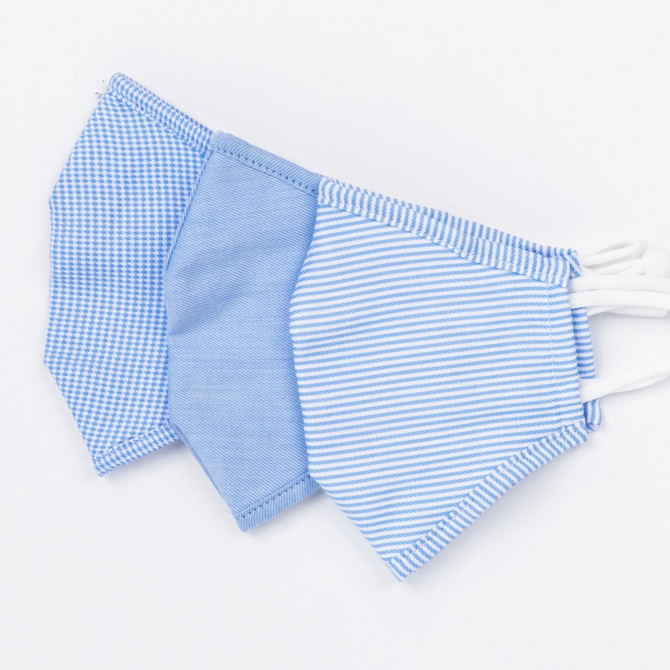 The Blue Children's Kent Trio 3-Layer Antibacterial Cotton Mask 3-Pack