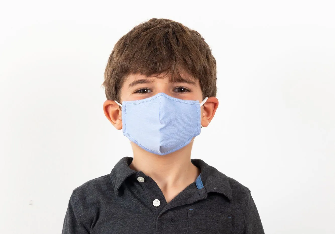 The Blue Children's Kent Trio 3-Layer Antibacterial Cotton Mask 3-Pack