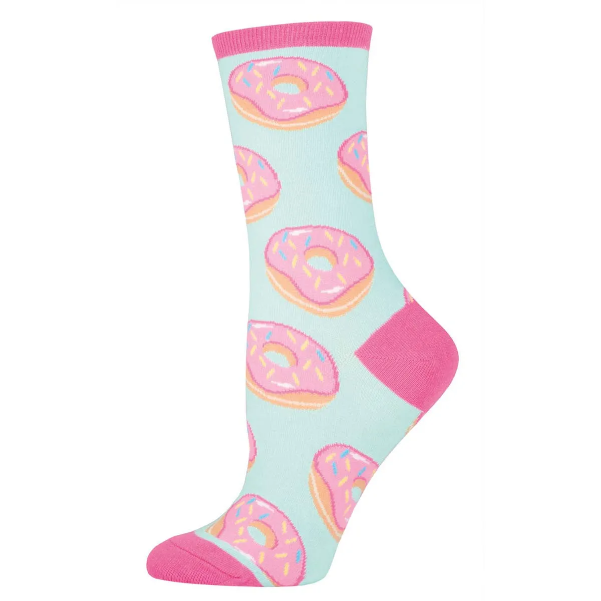 Women's Donuts  Crew Sock- Mint